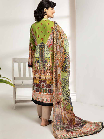Luxury Digital Printed Lawn With Digital Printed Organza Duppata GJRR2102A3