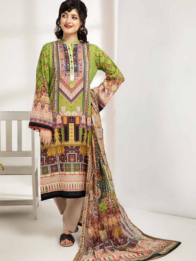 Luxury Digital Printed Lawn With Digital Printed Organza Duppata GJRR2102A3