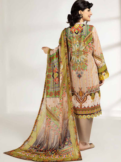 Luxury Digital Printed Lawn With Digital Printed Organza Duppata GJRR2102A7