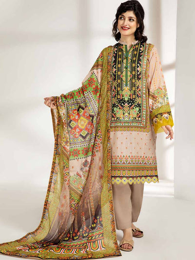 Luxury Digital Printed Lawn With Digital Printed Organza Duppata GJRR2102A7