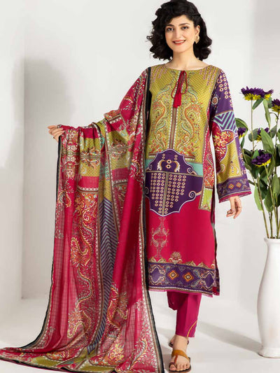 Luxury Digital Printed Lawn With Digital Printed Check Lawn Duppata GJP2104A12