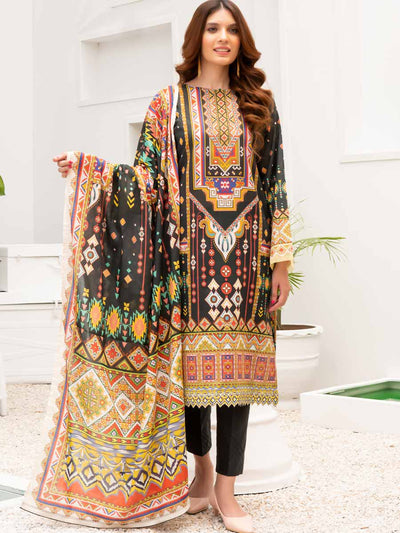 Luxury Digital Printed Lawn With Digital Printed Swiss Voile Duppata GJC2101A6