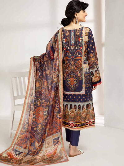 Luxury Digital Printed Lawn With Digital Printed Organza Duppata GJRR2102A6