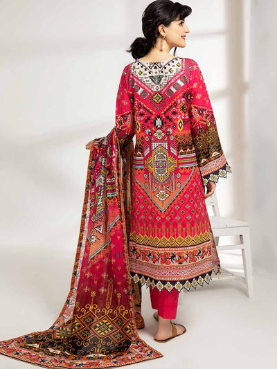 Luxury Digital Printed Lawn With Digital Printed Organza Duppata GJRR2102A4