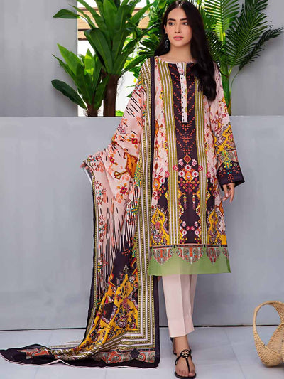 Luxury Digital Printed Lawn With Digital Printed Swiss Voile Duppata SOH2103A2