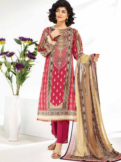 Luxury Digital Printed Lawn With Digital Printed Check Lawn Duppata GJP2104A3