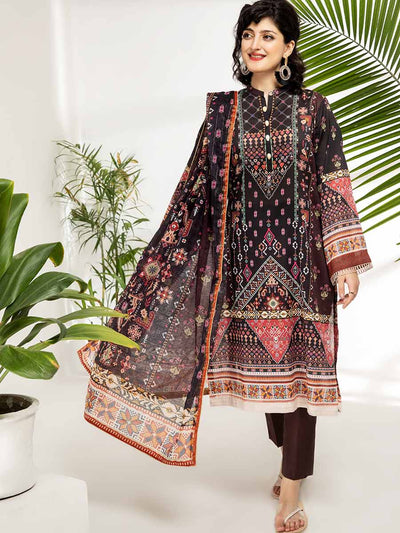 Luxury Digital Printed Lawn With Digital Printed Organza Duppata GJRR2102A2