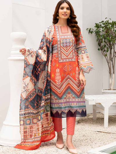 Luxury Digital Printed Lawn With Digital Printed Swiss Voile Duppata GJC2101A3